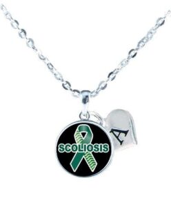 Scoliosis Awareness Initial Necklace